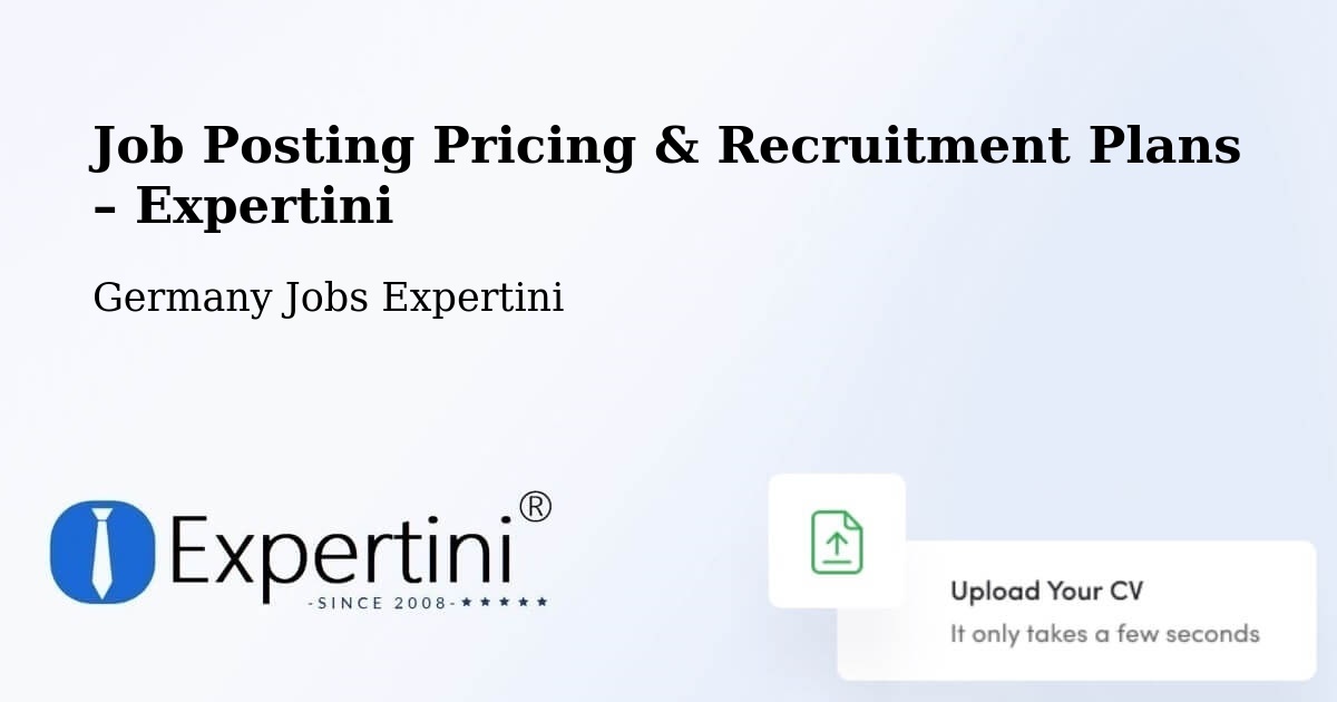 Job Posting Pricing & Recruitment Plans – Nauen - Nauen, Germany Jobs Expertini